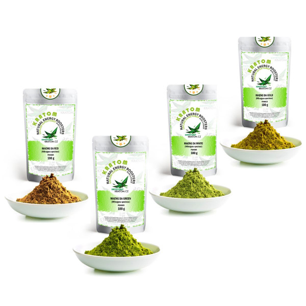 KRATOM STARTER PACK - RED GREEN WHITE GOLD
