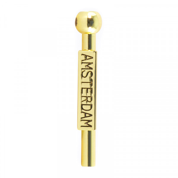 Šňupací trubička na tabák - Amsterdam - zlatá