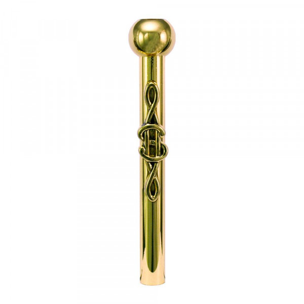 šňupací trubička na tabák - dolar - zlatá