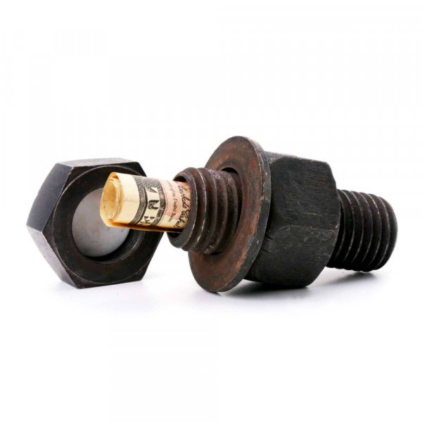 Kovový šroub - Tajný úložný box