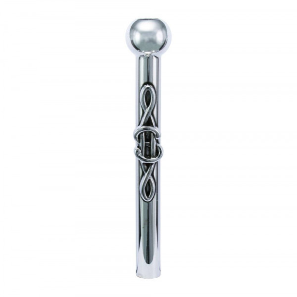 šňupací trubička na tabák - dolar - stříbrná