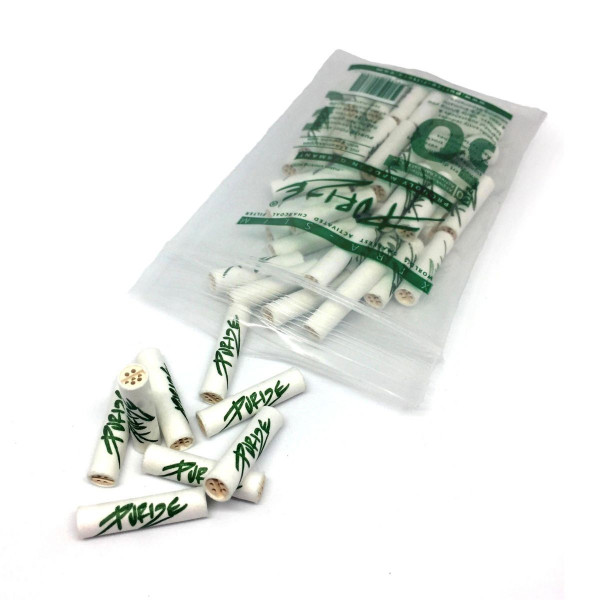 PURIZE - Filtry s aktivním uhlím - Extra Slim - Bílá - 50 ks