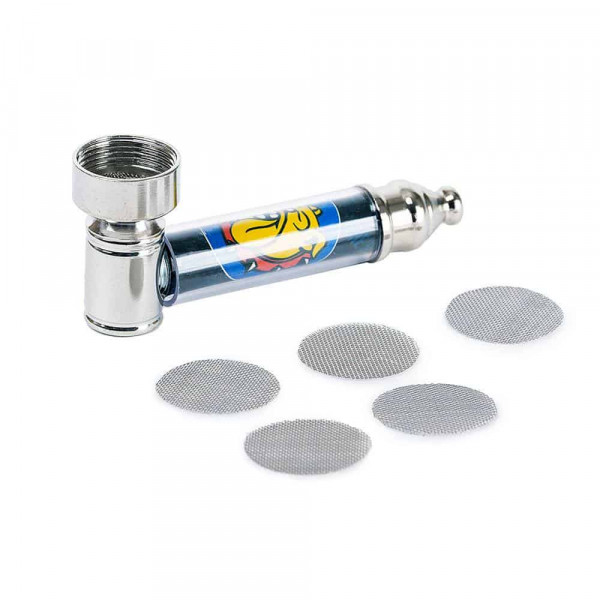 The Buldog - Kovová šlukovka zalomená s náhradním sítkem