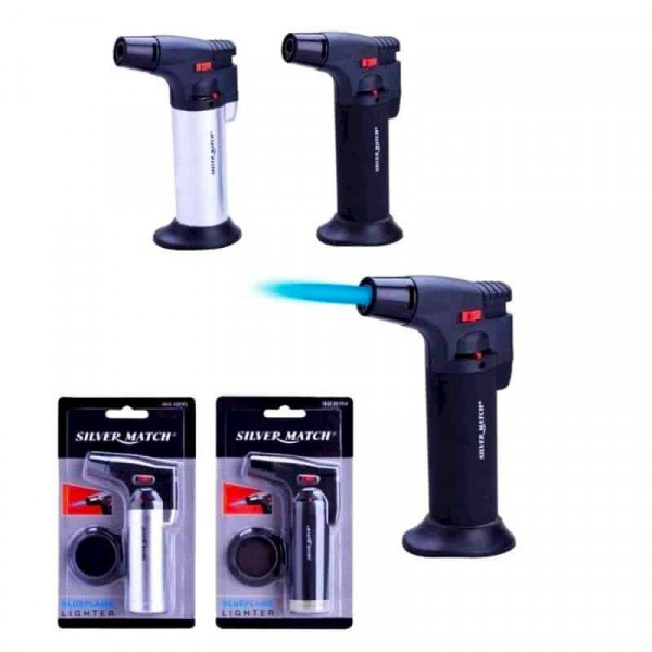 SILVER MATCH tryskový zapalovač s modrým plamenem