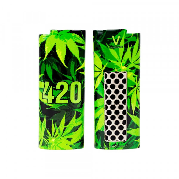 V Syndicate - pouzdro na zapalovač s drtičkou - 420 Green