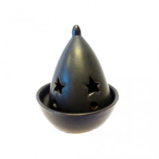 Keramická kadidelnice s pokličkou - hvězda - 10 cm