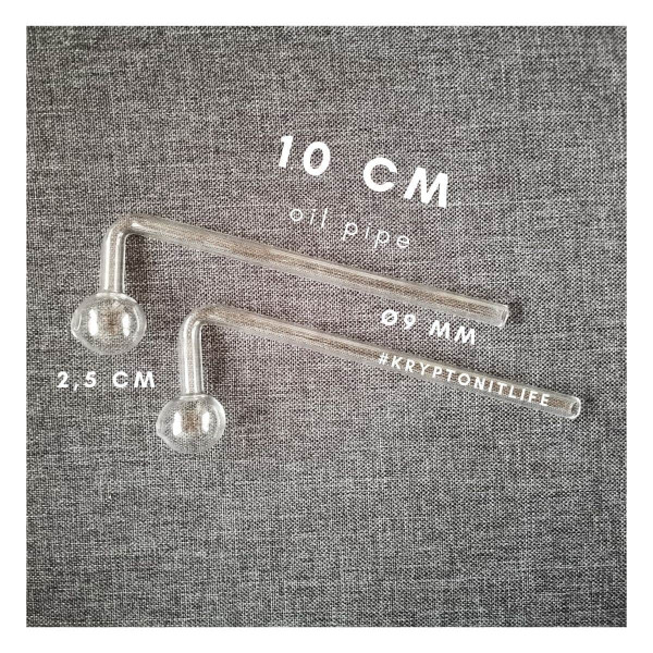 Olejová skleněná fajfka - 10 cm