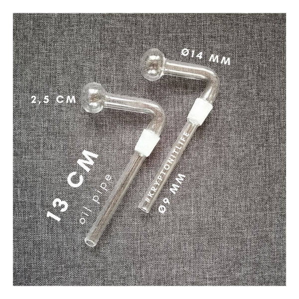 Olejový skleněný adaptér na bong - 13 cm