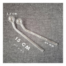 Olejová skleněná fajfka - 15 cm