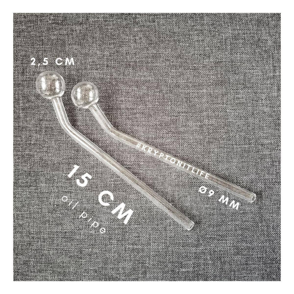 Olejová skleněná fajfka - 15 cm