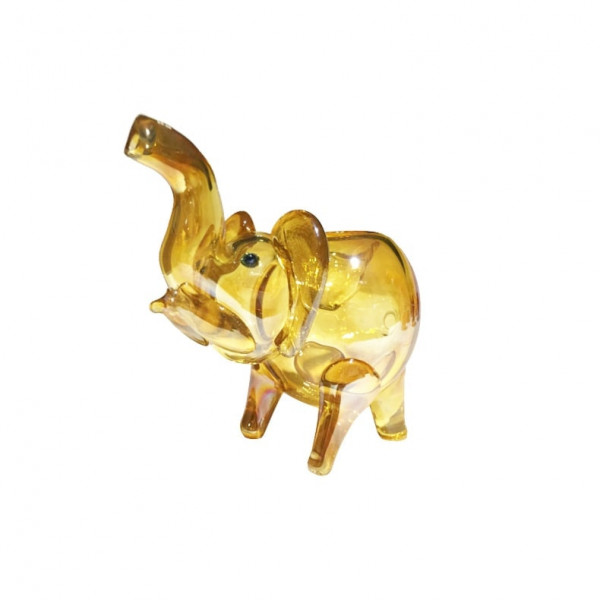 Skleněný Bong - Zlatý slon - 12 cm