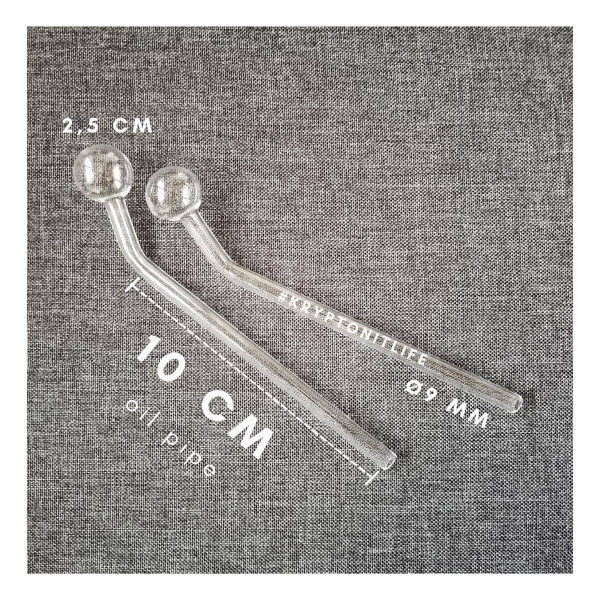 Olejová skleněná fajfka - 10 cm