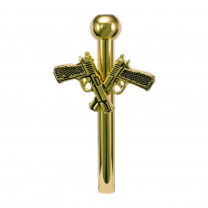 Šňupací trubička na tabák - Pistole - Zlatá