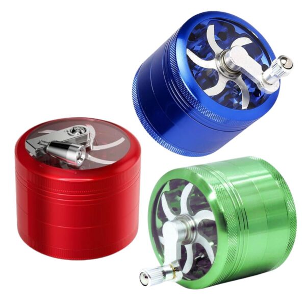 Kovová drtička s klikou - 4 části - 60 mm