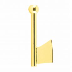 Šňupací trubička na tabák - Sekera - zlatá